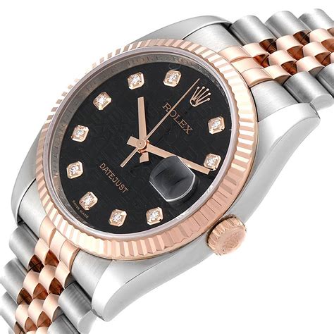 rolex lady datejust steel and gold|rolex 36mm datejust with diamonds.